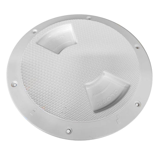 Sea-Dog Textured Quarter Turn Deck Plate - White - 5" [336152-1] - Twin Screws Marine Service