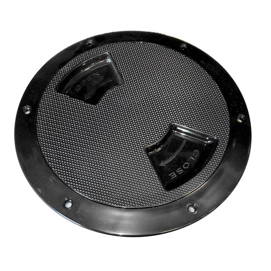 Sea-Dog Textured Quarter Turn Deck Plate - Black - 5" [336157-1] - Twin Screws Marine Service