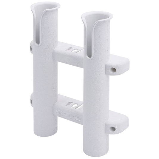 Sea-Dog Two Pole Side Mount Rod Storage Rack - White [325028-1] - Twin Screws Marine Service