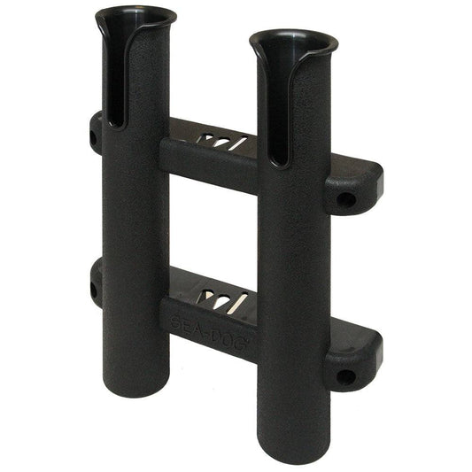 Sea-Dog Two Pole Side Mount Rod Storage Rack - Black [325029-1] - Twin Screws Marine Service