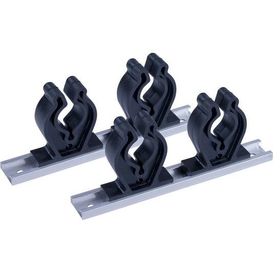 Sea-Dog Track Rod Holder - 7" Tracks - 4 Rod Clips [325044-1] - Twin Screws Marine Service