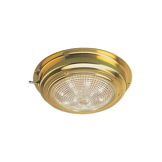 Sea-Dog Brass LED Dome Light - 4" Lens [400198-1] - Twin Screws Marine Service