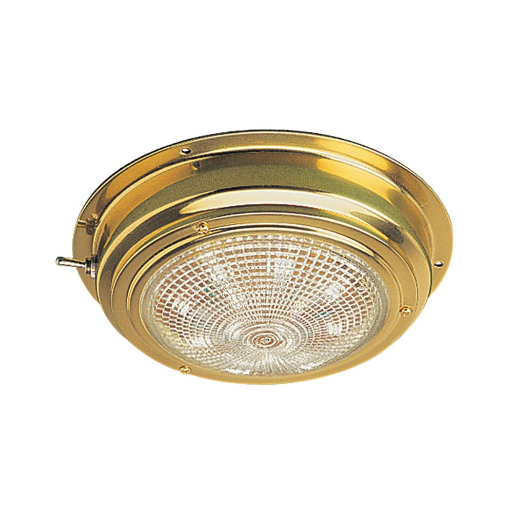 Sea-Dog Brass LED Dome Light - 5" Lens [400208-1] - Twin Screws Marine Service