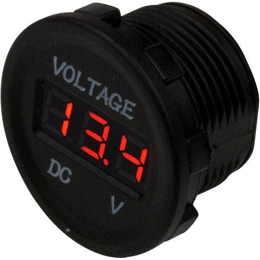 Sea-Dog Round Voltage Meter - 6V-30V [421615-1] - Twin Screws Marine Service