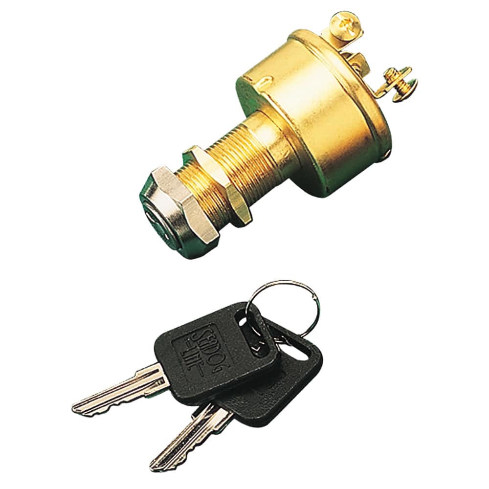 Sea-Dog Brass 3-Position Key Ignition Switch [420350-1] - Twin Screws Marine Service