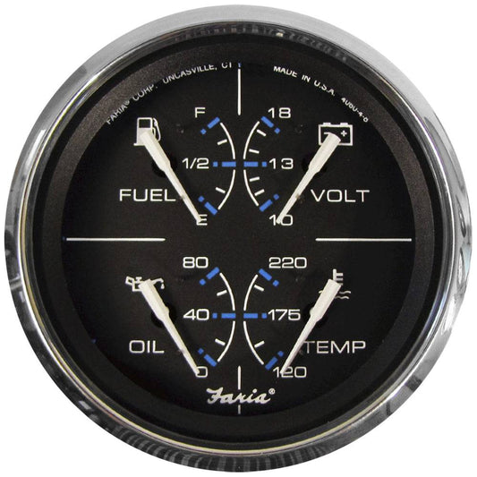 Faria Chesapeake Black 4" Multifunction Gauge [33751] - Twin Screws Marine Service