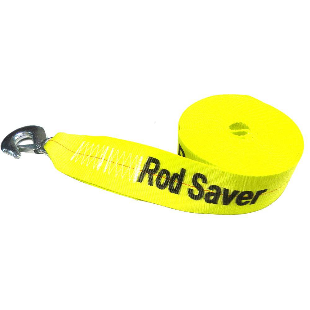 Rod Saver Heavy-Duty Winch Strap Replacement - Yellow - 3" x 25 [WS3Y25] - Twin Screws Marine Service