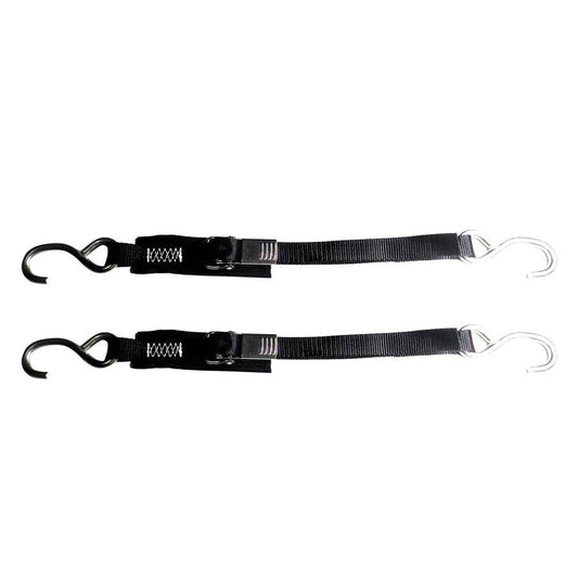 Rod Saver Stainless Steel Quick Release Transom Tie-Down - 1" x 6 - Pair [SS1QRTD6] - Twin Screws Marine Service