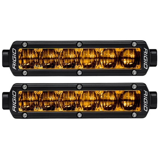 RIGID Industries 6" SR-Series SAE Compliant Fog Light - Black w/Yellow Light [906704] - Twin Screws Marine Service