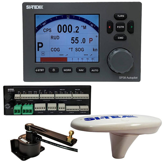 SI-TEX SP38-18 Autopilot Core Pack Including Compact GPS Compass  RotaryFeedback, No Pump [SP38-18] - Twin Screws Marine Service