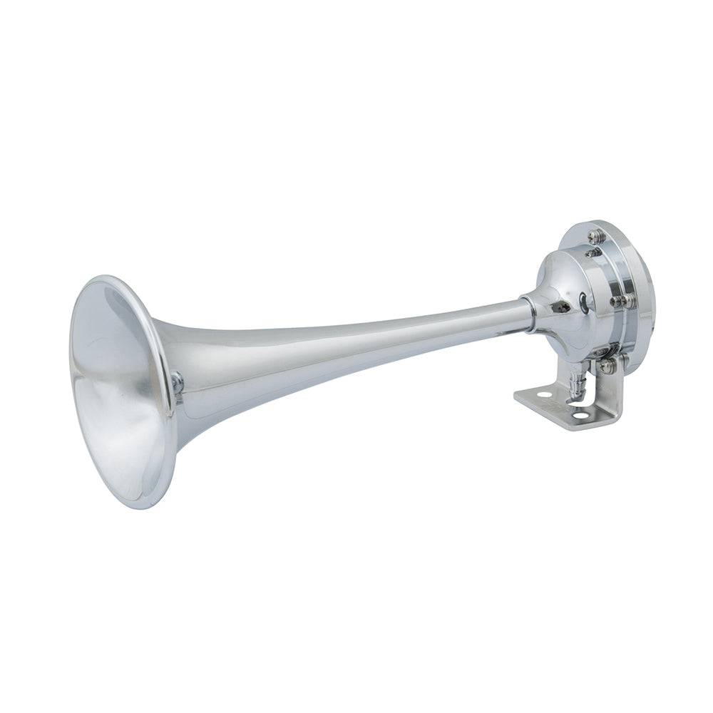 Marinco 12V Chrome Plated Single Trumpet Mini Air Horn [10107] - Twin Screws Marine Service