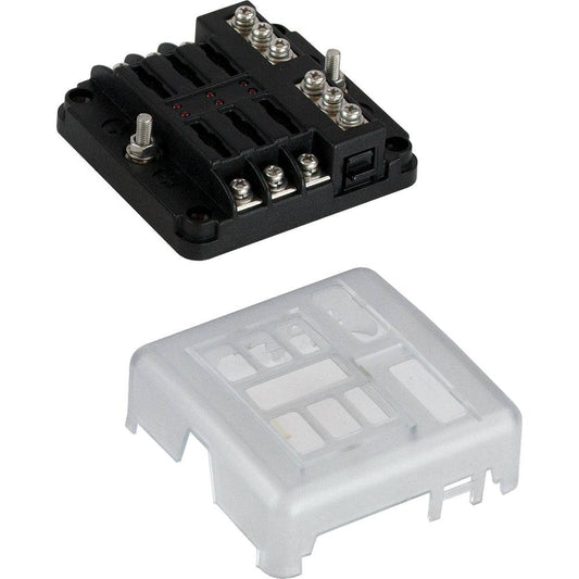 Sea-Dog Blade Style LED Indicator Fuse Block w/Negative Bus Bar - 6 Circuit [445185-1] - Twin Screws Marine Service