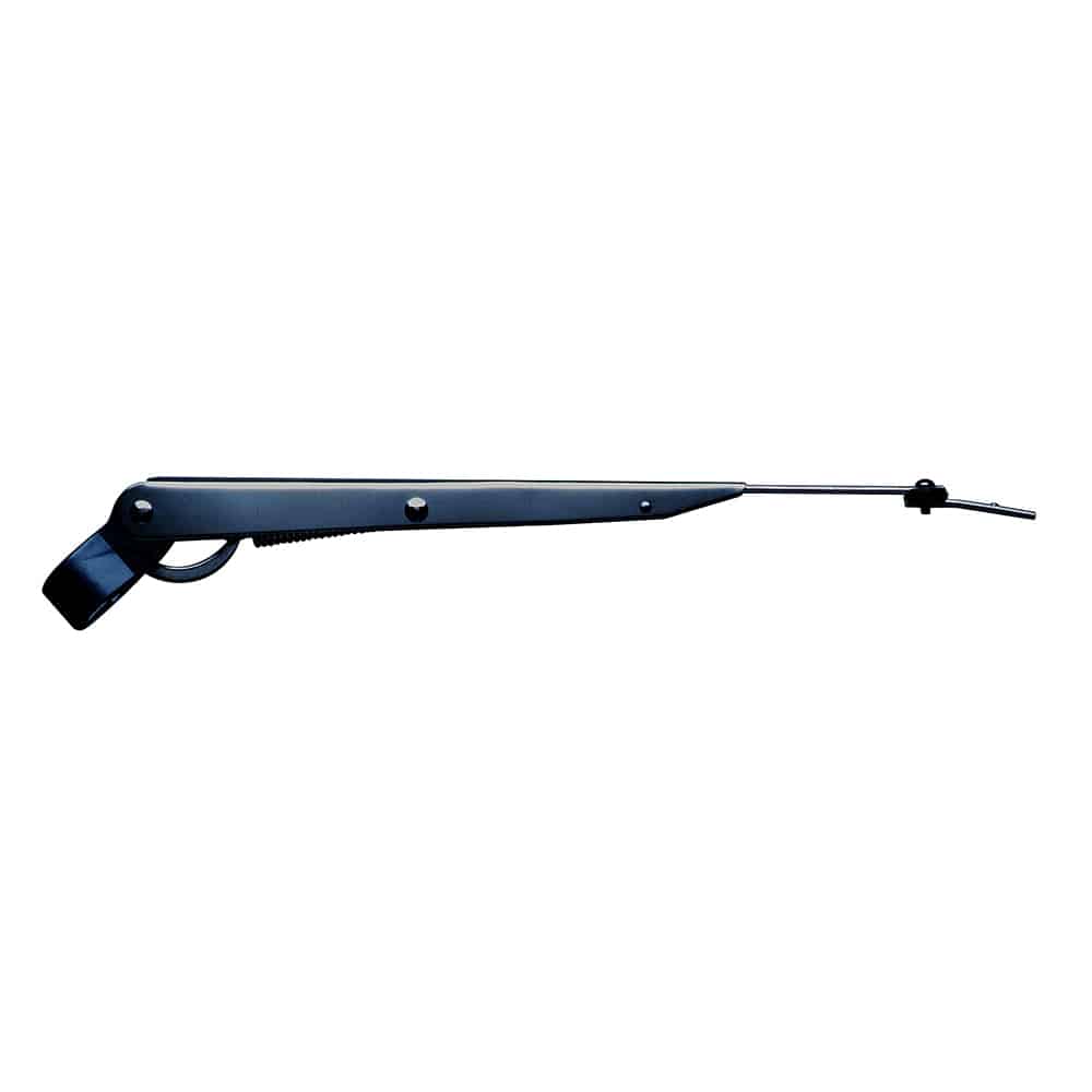Marinco Wiper Arm Deluxe Stainless Steel - Black - Single - 14"-20" [33014A] - Twin Screws Marine Service