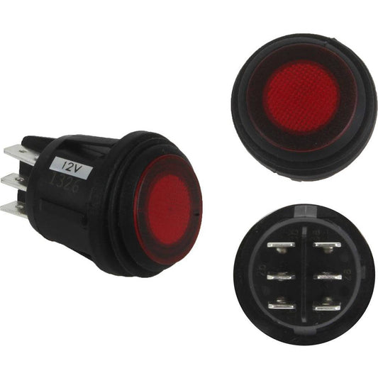 RIGID Industries 3 Position Rocker Switch - Red [40181] - Twin Screws Marine Service