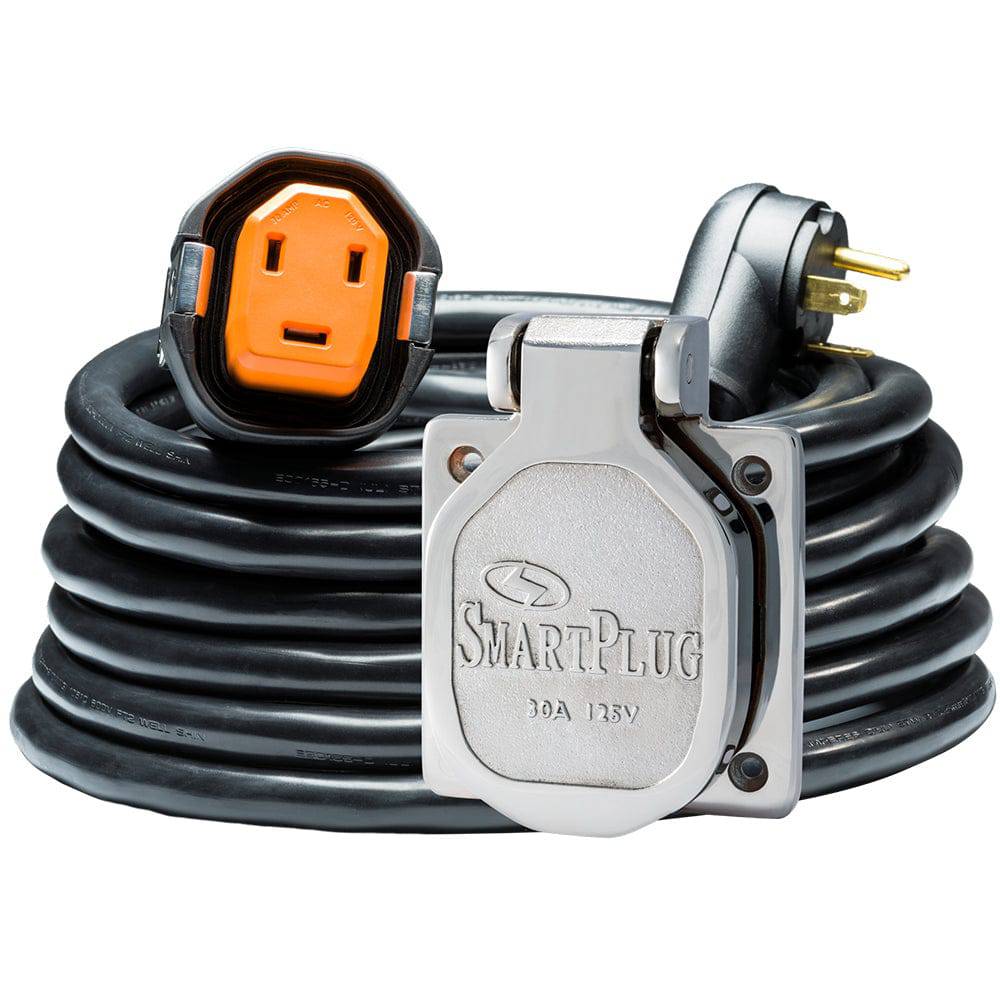 SmartPlug RV Kit 30 AMP Dual Configuration Cordset  Stainless Steel Inlet Combo - 30 [R30303BM30NT] - Twin Screws Marine Service