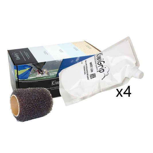 KiwiGrip 4 - 1 Liter Pouches - White w/4" Roller [KG-4WP-R] - Twin Screws Marine Service
