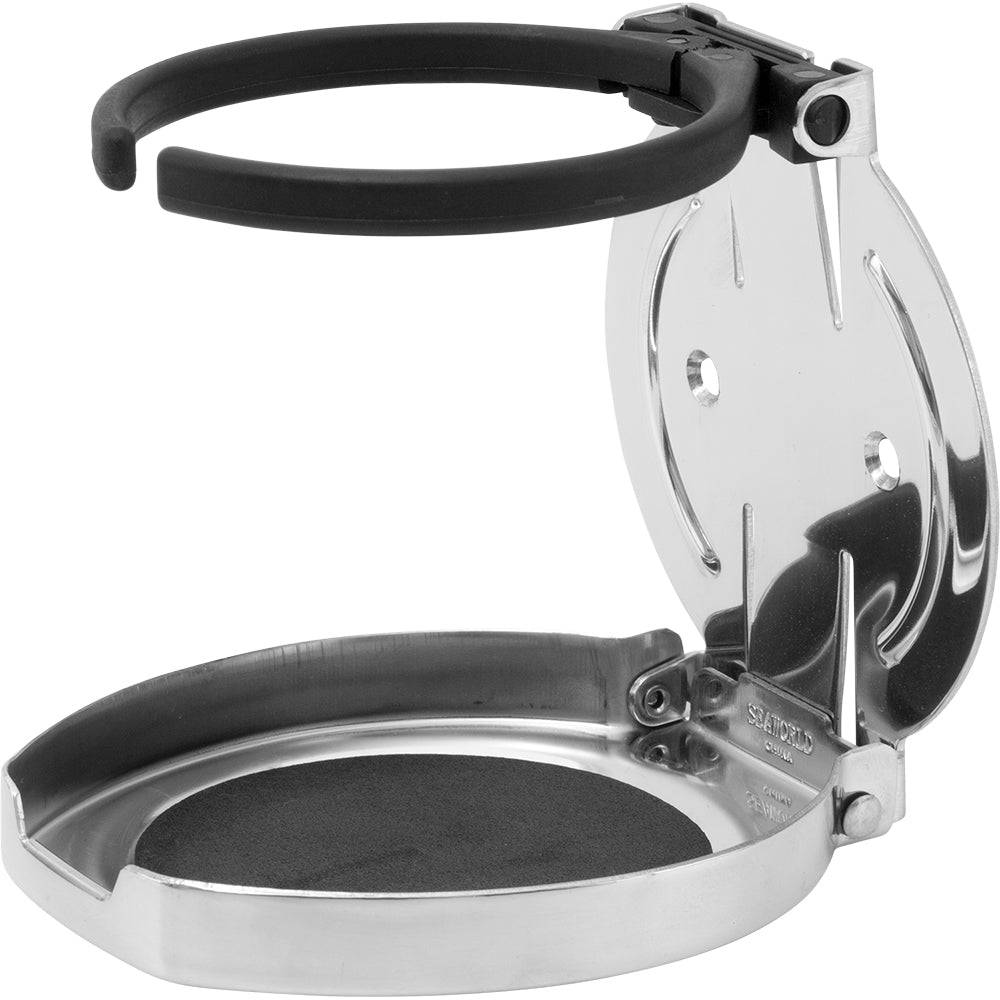 Sea-Dog Adjustable Folding Drink Holder - 304 Stainless Steel [588250-1] - Twin Screws Marine Service
