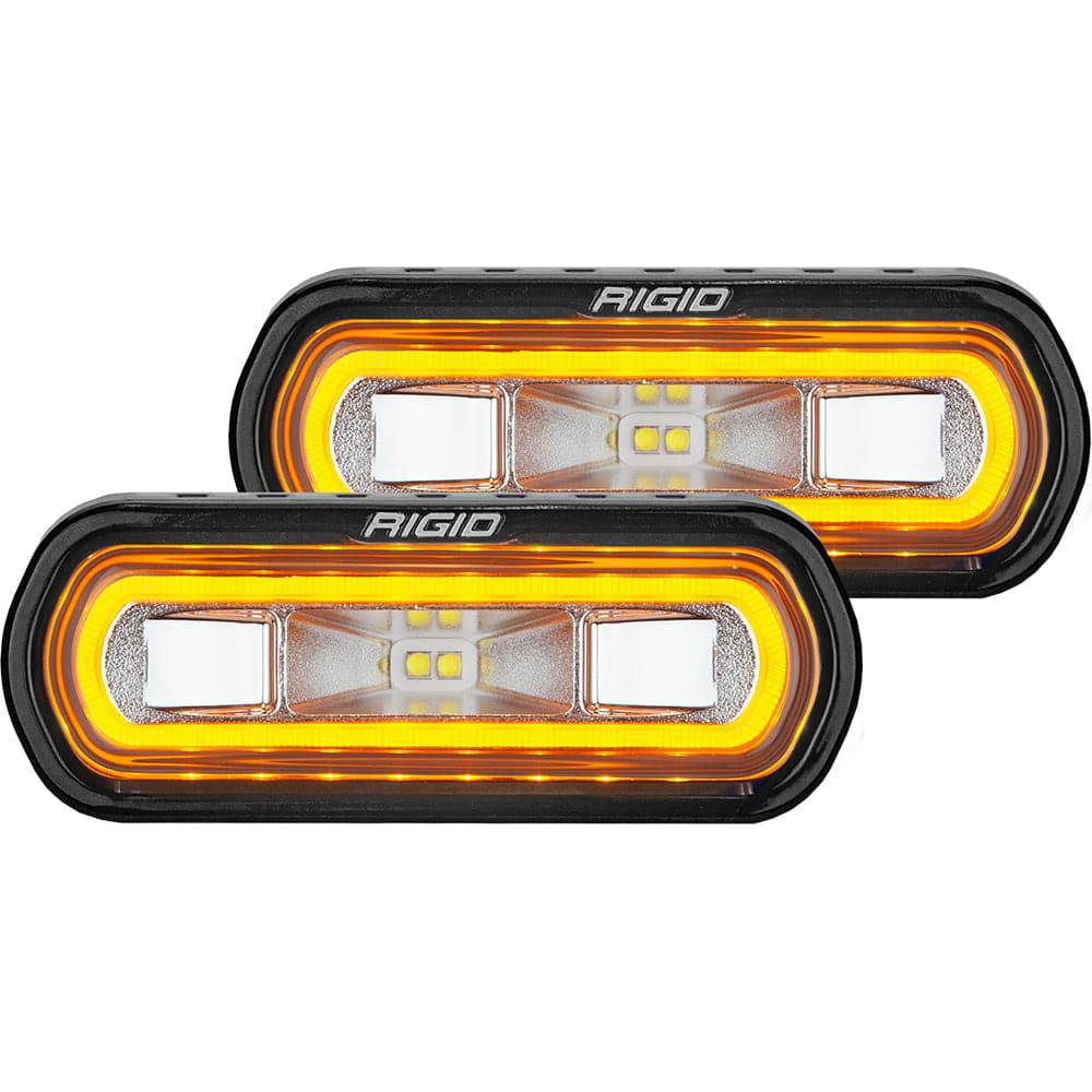 RIGID Industries SR-L Series Surface Mount Spreader Light - Black Housing - Amber Halo [53123] - Twin Screws Marine Service