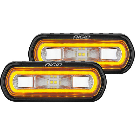 RIGID Industries SR-L Series Surface Mount Spreader Light - Black Housing - Amber Halo [53123] - Twin Screws Marine Service