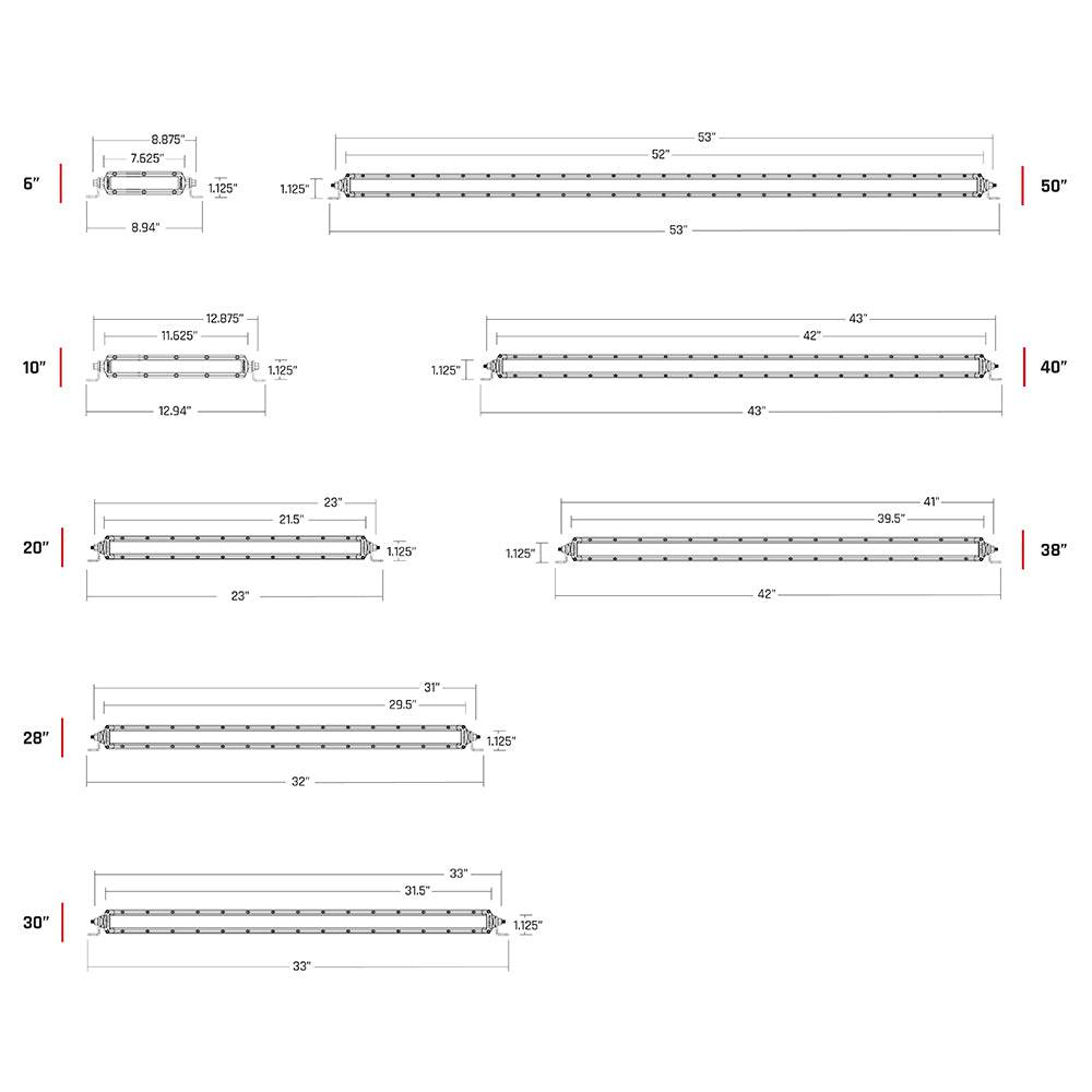 RIGID Industries SR-Series PRO 6" Lightbar - Diffused LED - Black Housing [906513] - Twin Screws Marine Service