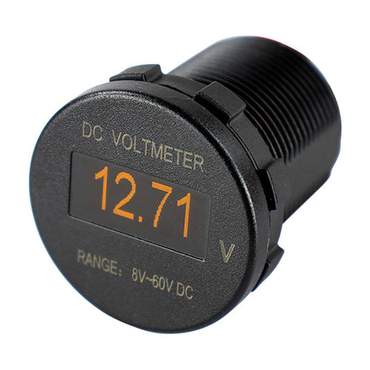 Sea-Dog OLED Voltmeter - Round [421600-1] - Twin Screws Marine Service