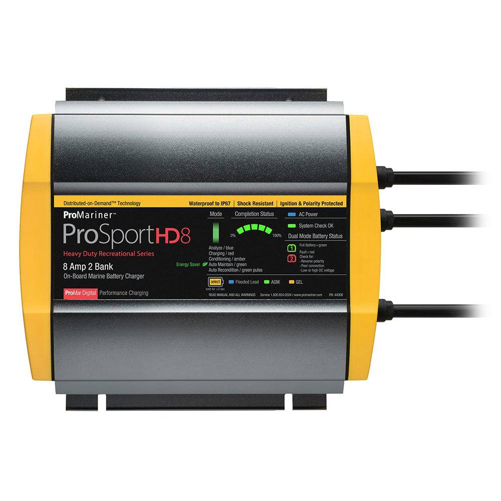 ProMariner ProSportHD 8 Gen 4 - 8 Amp - 2 Bank Battery Charger [44008] - Twin Screws Marine Service