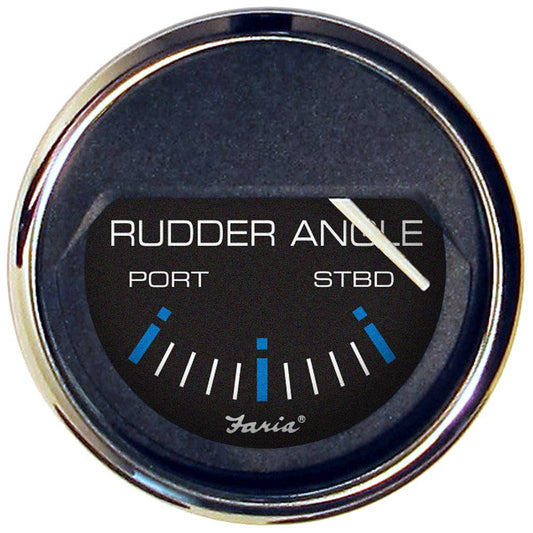 Faria Chesapeake Black 2" Rudder Angle Indicator Gauge [13725] - Twin Screws Marine Service