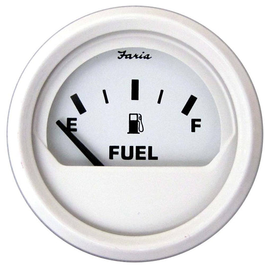 Faria Dress White 2" Fuel Level Gauge (Metric) [13117] - Twin Screws Marine Service