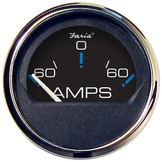 Faria Chesapeake Black 2" Ammeter Gauge (-60 to +60 AMPS) [13736] - Twin Screws Marine Service