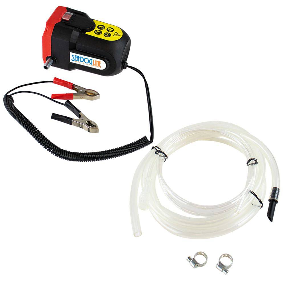 Sea-Dog Oil Change Pump w/Battery Clips - 12V [501072-3] - Twin Screws Marine Service