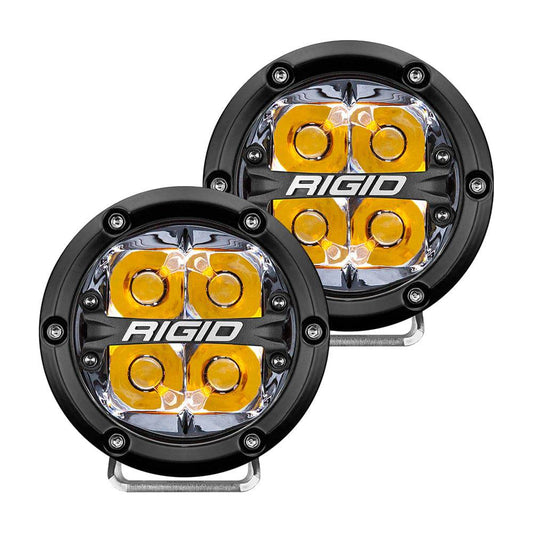 RIGID Industries 360-Series 4" LED Off-Road Spot Beam w/Amber Backlight - Black Housing [36114] - Twin Screws Marine Service