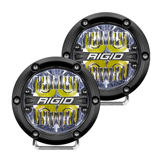RIGID Industries 360-Series 4" LED Off-Road Fog Light Drive Beam w/White Backlight - Black Housing [36117] - Twin Screws Marine Service