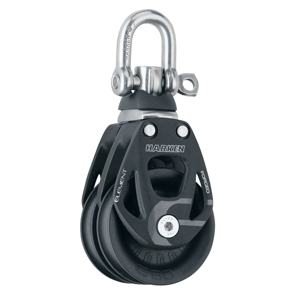 Harken 60mm Double Aluminum Element Block w/Swivel [6269] - Twin Screws Marine Service