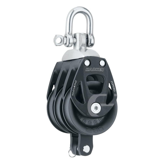 Harken 60mm Triple Aluminum Element Block w/Swivel  Becket [6273] - Twin Screws Marine Service