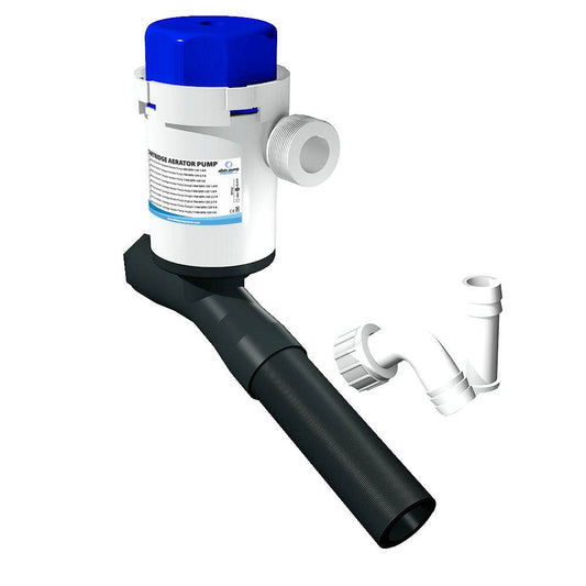 Albin Group Cartridge Aerator Pump - 500 GPS - 12V - Angled [01-05-078] - Twin Screws Marine Service