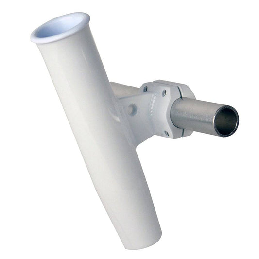C. E. Smith Aluminum Horizontal Clamp-On Rod Holder 1-5/16" OD White - Powdercoat w/Sleeve [53711] - Twin Screws Marine Service
