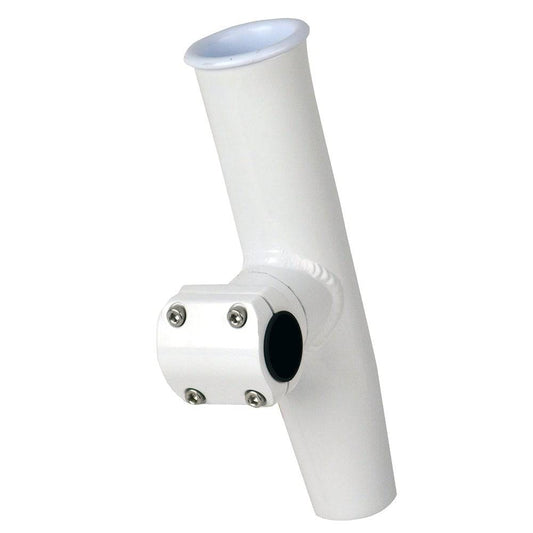 C.E. Smith Adjustable Mid Mount Rod Holder - 7/8" or 1" OD - White Powder Coat Aluminum w/Sleeve  Hex Key [53773] - Twin Screws Marine Service