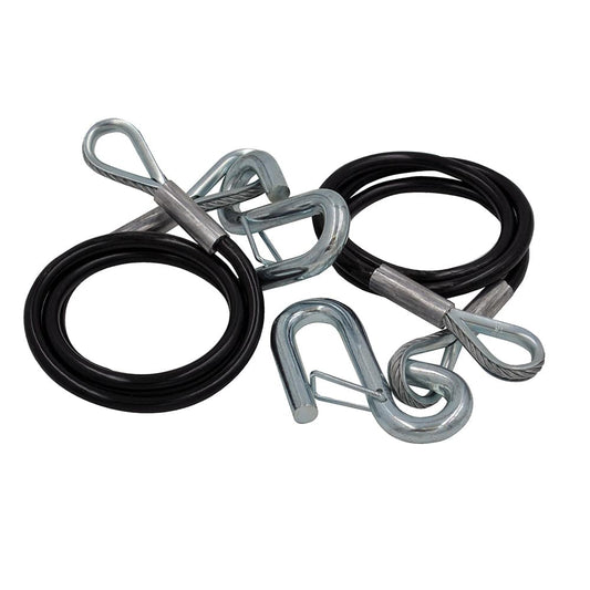 C.E. Smith Safety Cables - 5000lb Capacity - PVC Coated - Pair [16672A] - Twin Screws Marine Service