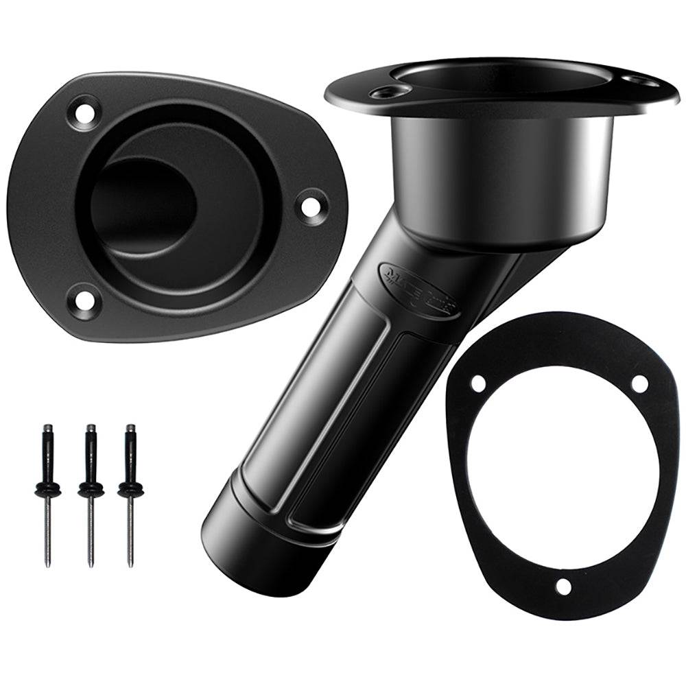 Mate Series Plastic Rod  Cup Holder 30 Closed w/Oval Top f/Kayaks - Black [P2030BK] - Twin Screws Marine Service