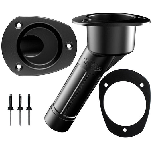 Mate Series Plastic Rod  Cup Holder 30 Closed w/Oval Top f/Kayaks - Black [P2030BK] - Twin Screws Marine Service