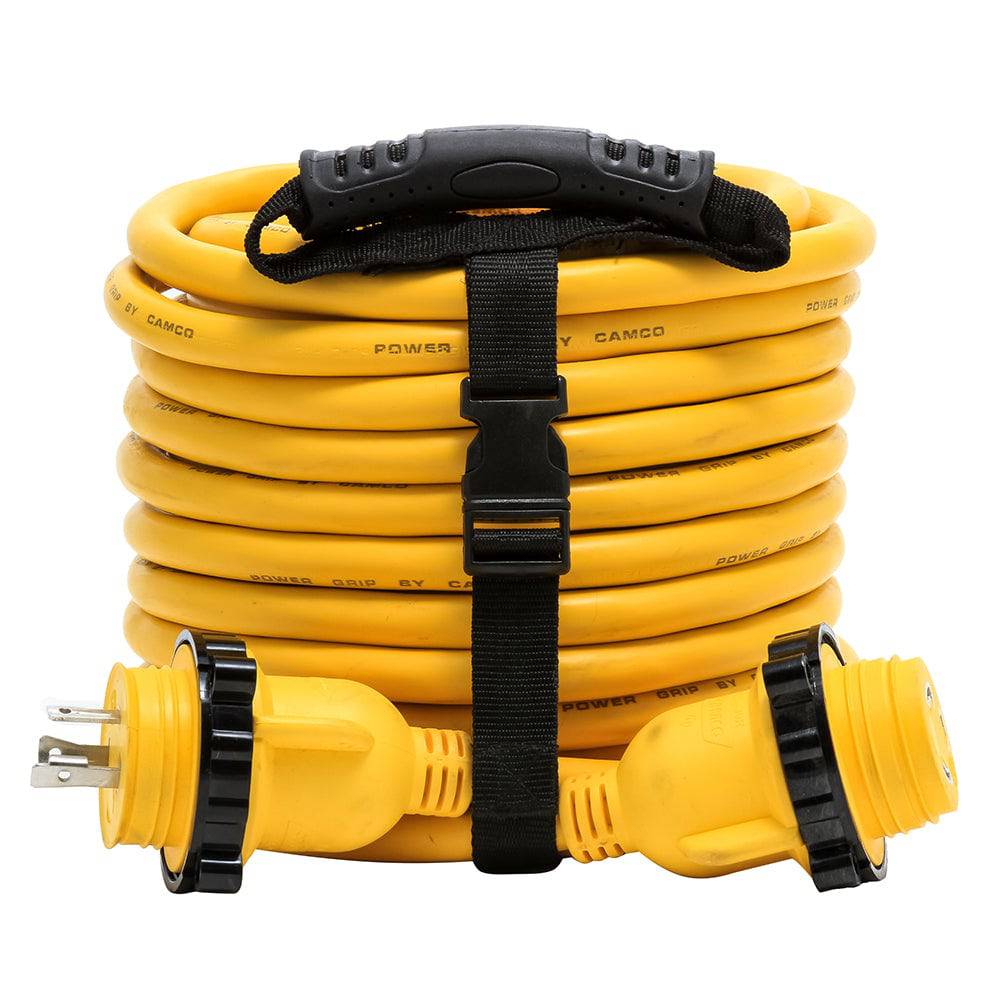 Camco 30 Amp Power Grip Marine Extension Cord - 50 M-Locking/F-Locking Adapter [55613] - Twin Screws Marine Service