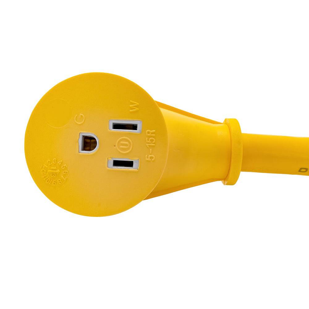 Camco 30AM/15AF Power Grip Marine 12" Dogbone - M-Locking/90F Adapter [55616] - Twin Screws Marine Service