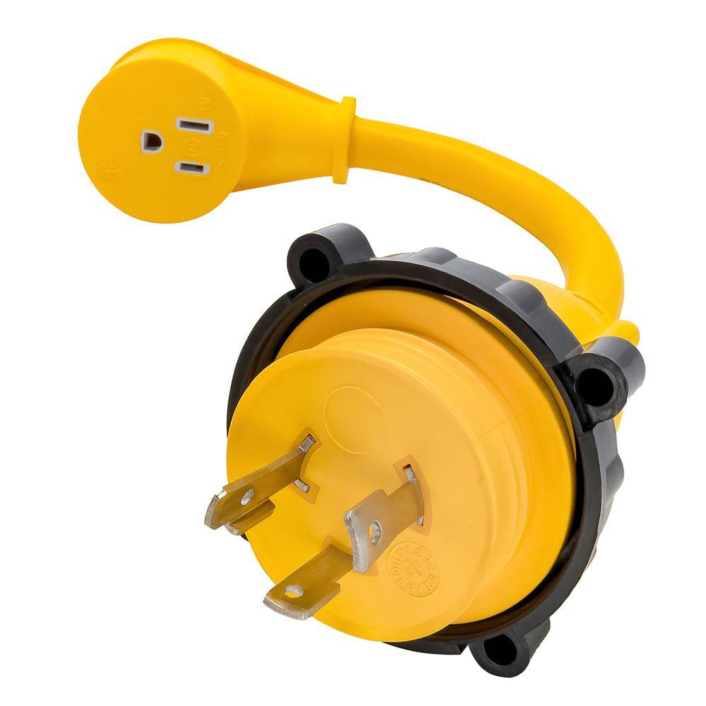 Camco 30AM/15AF Power Grip Marine 12" Dogbone - M-Locking/90F Adapter [55616] - Twin Screws Marine Service