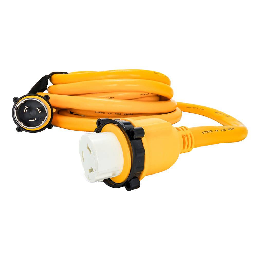 Camco 50 Amp Power Grip Marine Extension Cord - 25 M-Locking/F-Locking Adapter [55621] - Twin Screws Marine Service