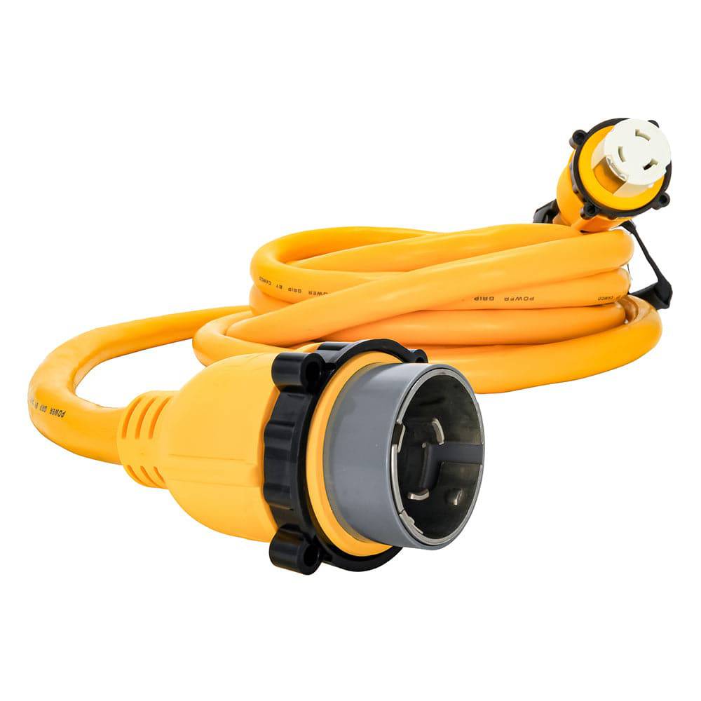 Camco 50 Amp Power Grip Marine Extension Cord - 25 M-Locking/F-Locking Adapter [55621] - Twin Screws Marine Service