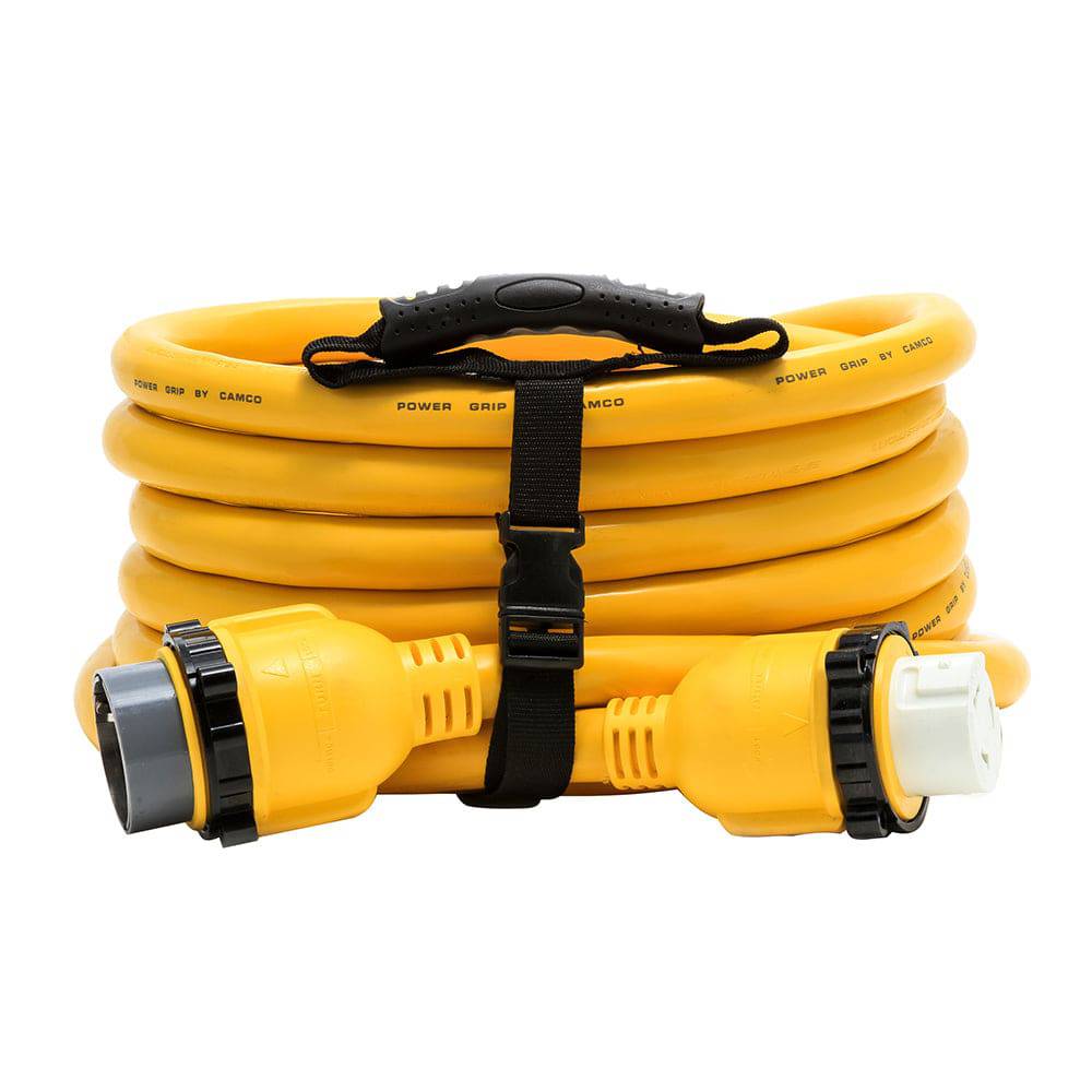 Camco 50 Amp Power Grip Marine Extension Cord - 25 M-Locking/F-Locking Adapter [55621] - Twin Screws Marine Service