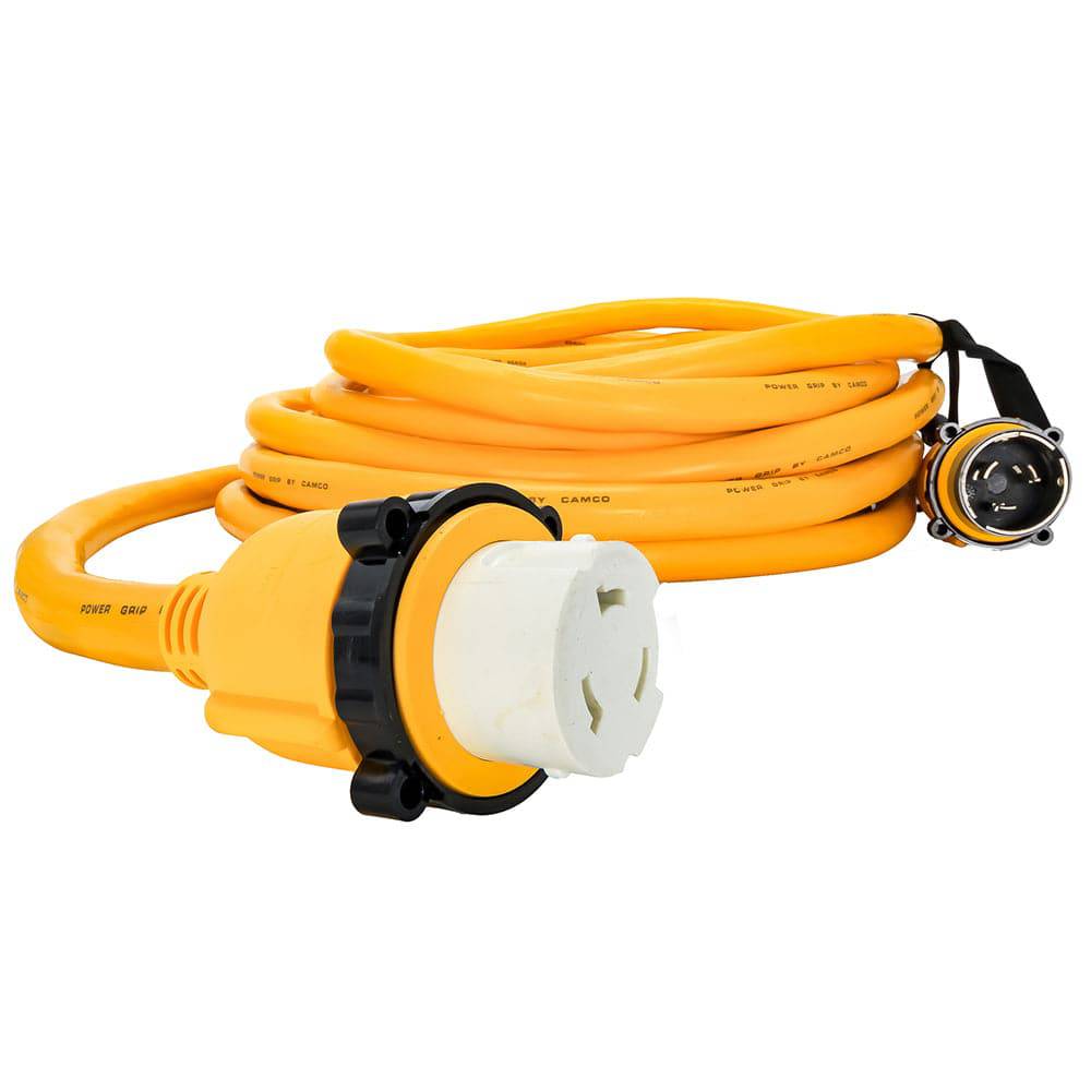 Camco 50 Amp Power Grip Marine Extension Cord - 50 M-Locking/F-Locking Adapter [55623] - Twin Screws Marine Service