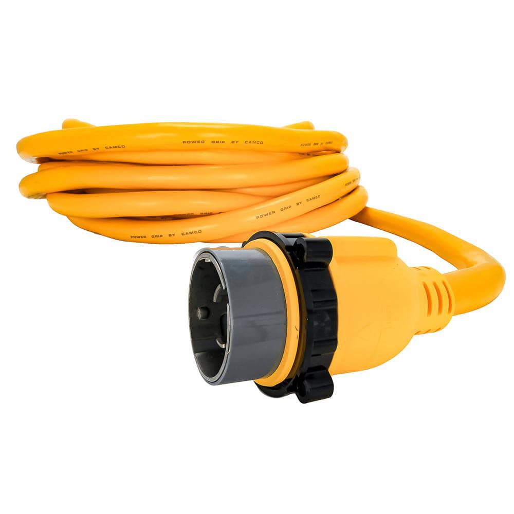 Camco 50 Amp Power Grip Marine Extension Cord - 50 M-Locking/F-Locking Adapter [55623] - Twin Screws Marine Service