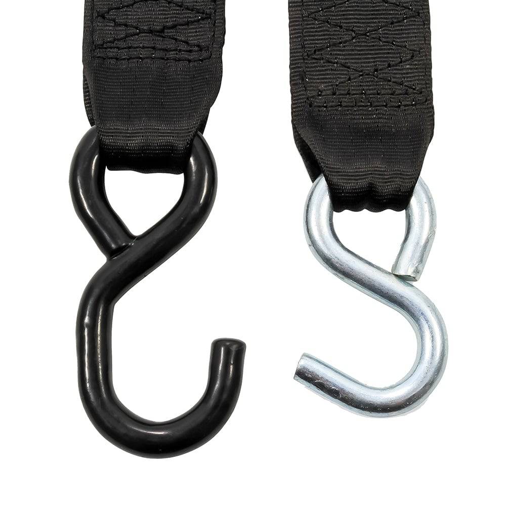 Camco Retractable Tie Down Straps - 2" Width 6 Dual Hooks [50031] - Twin Screws Marine Service