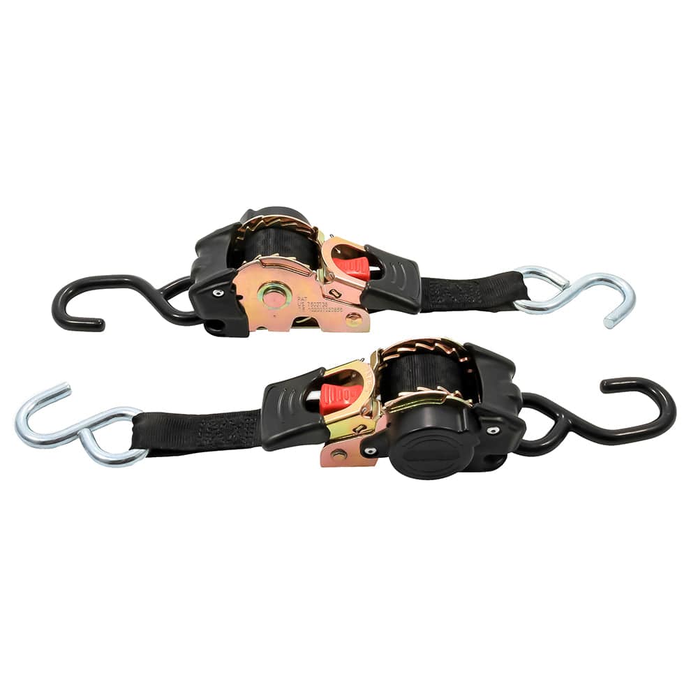 Camco Retractable Tie-Down Straps - 1" Width 6 Dual Hooks [50033] - Twin Screws Marine Service